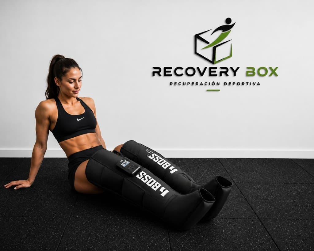 Botas de compresión en piernas en Recovery Box